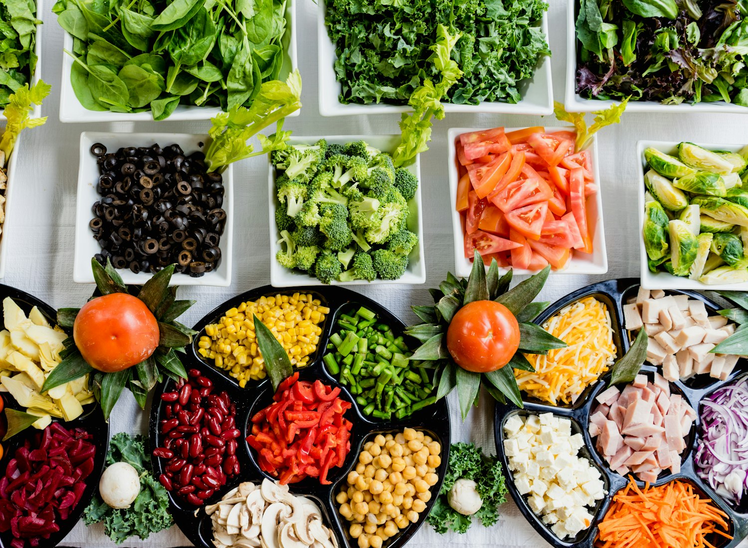 Verduras, frutas, granos y semillas frescas del mercado